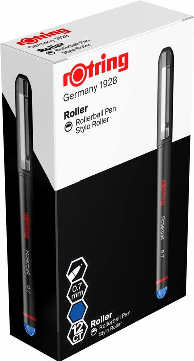 Produktbild Rotring Rollerball 0.7mm (Schwarz, Blau, 12 x)