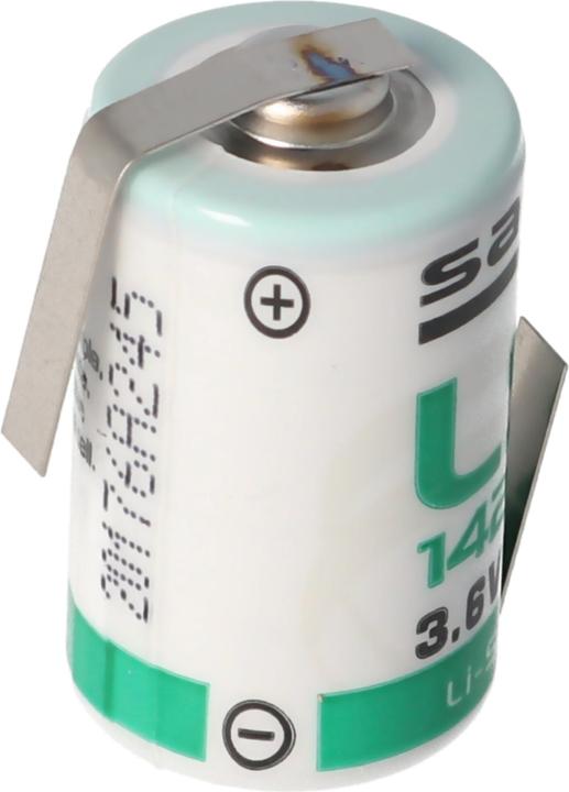 Actual product image Saft Batterie LS14250CNR, Size 1/2 AA, Lötfahnen Z-Form (1 pcs., AA, 1100 mAh)