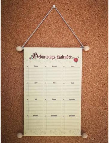 Rnk Geburtstagskalender (230 x 300 mm, Harter Einband)