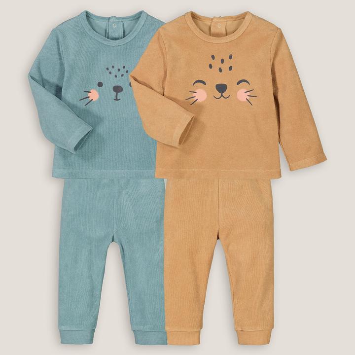 Produktbild La Redoute Collections 2er-Pack 2-teilige Pyjamas aus Frottee (86)