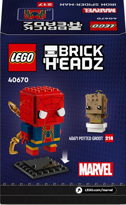 Actual product image LEGO BrickHeadz Iron Spider-Man (40670, LEGO Brickheadz)
