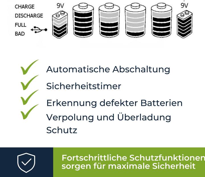 Produktbild Velleman Universal-Schnelllade-/Entladeger?T F?R Nimh-Akkus Mit Lcd-Display Und Usb-Ausgang