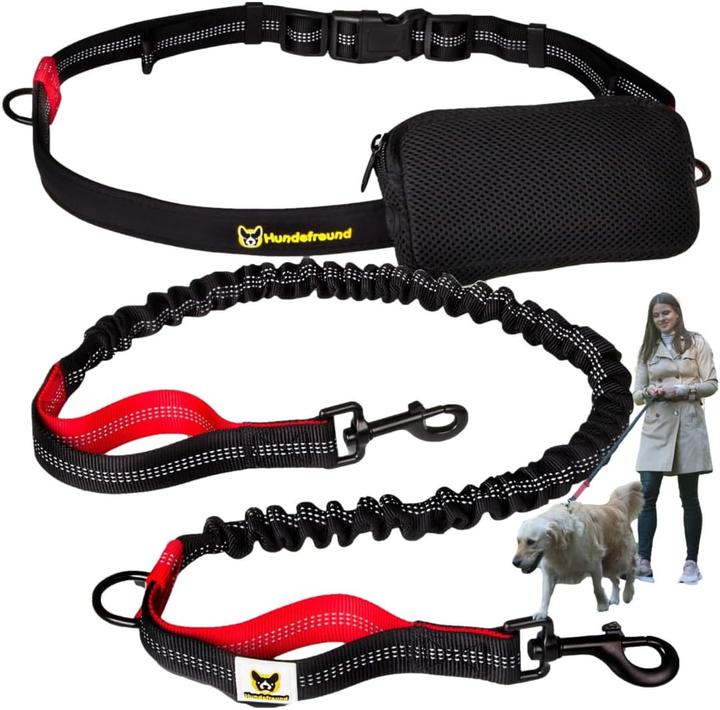 Hundefreund Elastische Joggingleine mit gepolstertem Bauchgurt (Dog, Jogging)