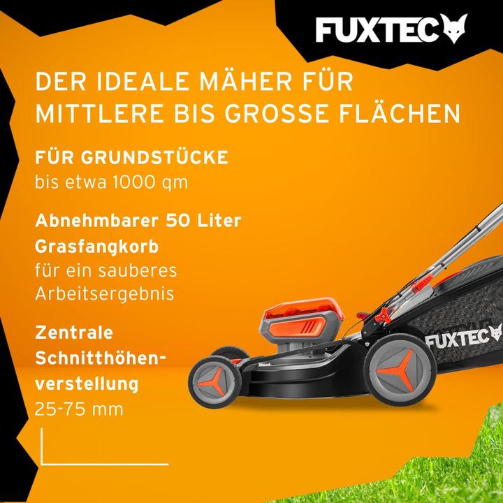 Image du produit Fuxtec Tondeuse à gazon sans fil 40V FX-E2RM46SET (Fonctionnement sur batterie)
