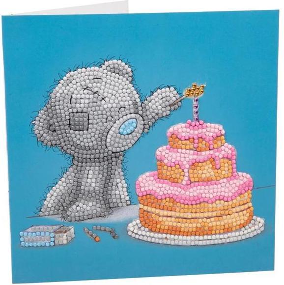 Produktbild Craft Buddy Crystal Art Card Kit Happy Birthday 18 x 18 cm