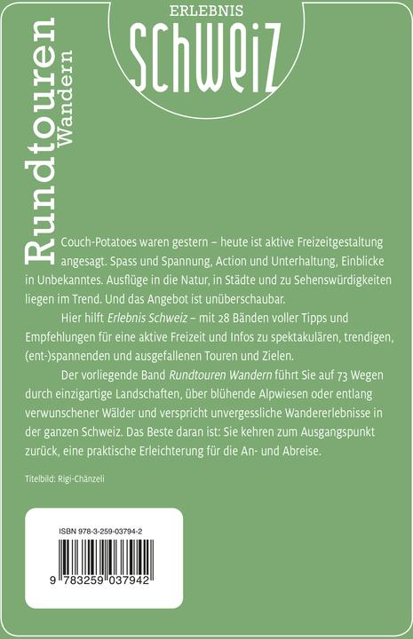 Actual product image Freizeitführer Erlebnis Schweiz Rundwanderungen (German, Hallwag Kümmerly+Frey AG, 2024)