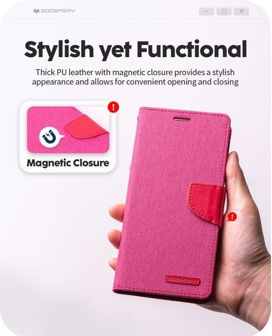 Immagine prodotto Goospery Serie Diario su tela (Apple iPhone 16 Pro Max)