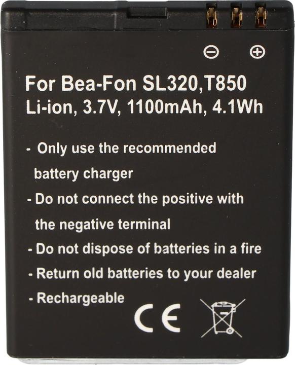Actual product image AccuCell Akku Bea-Fon SL320 Akku T850, DRTEL-4D-01, Olympia Brio
