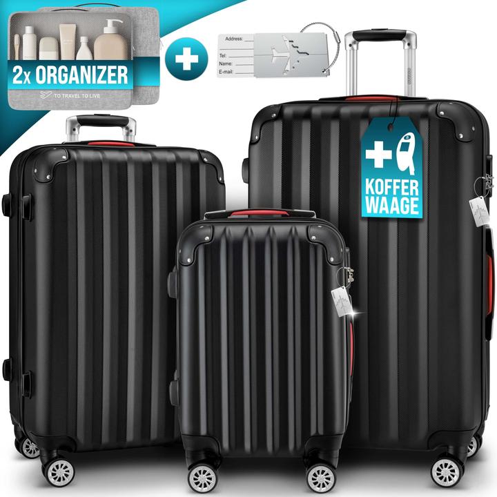 Produktbild Monzana Hartschalenkoffer mit Zubehör 3er Set