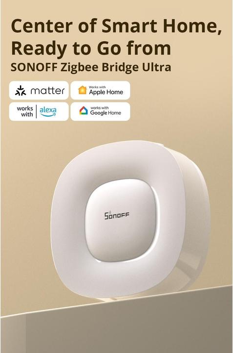 Produktbild Sonoff Bramka Matter ZigBee Bridge Ultra ZBBridge-U (RJ45 LAN, 1.5 GHz, 1 GB RAM, 8 GB)