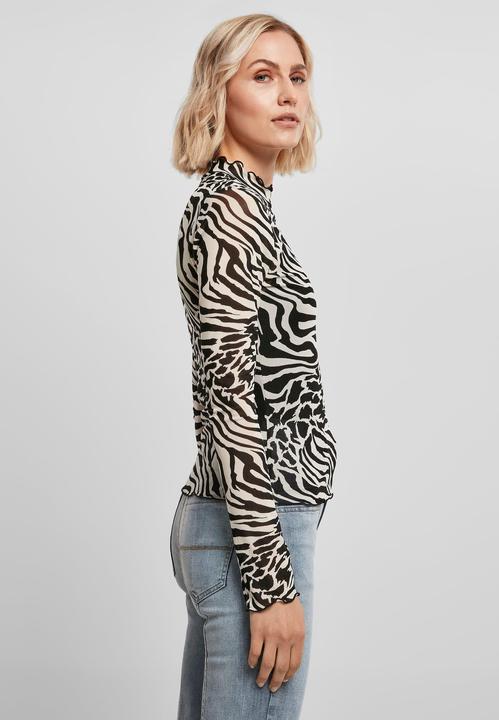Produktbild Urban Classics Ladies AOP Mesh Turtleneck Longsleeve (XL)