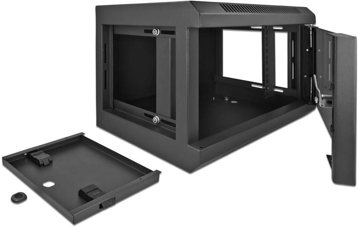 Actual product image Delock Wall cabinet 10 with glass door 10 / 4U / Black (4 RU, 10 inch rack)