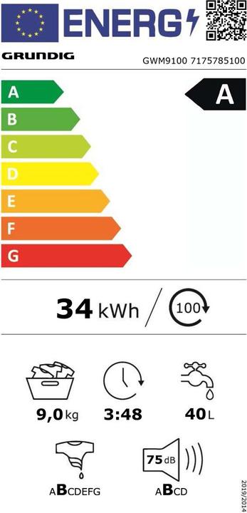 Energie-Label Beko GWM9100 (9 kg)