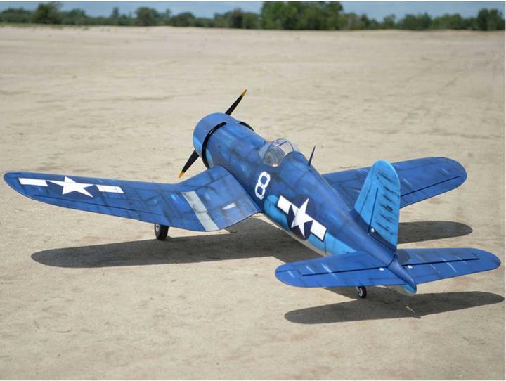 Actual product image Black Horse f-4u corsair 2.28m warbird arf with retractable landing gear (Warbird)