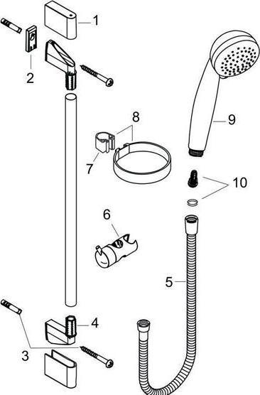 Produktbild hansgrohe Crometta 85 Duschset Vario mit Duschstange 90 cm (2 Strahlarten, 17 l/min)