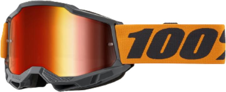 100% ACCURI 2 Goggle Orange - Mirror Red Lens (Black Orange, Orange)