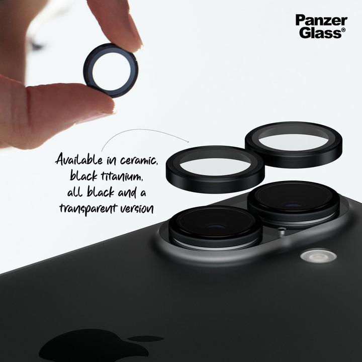 Produktbild PanzerGlass Hoops Camera Lens Protector (1 Stück, Apple iPhone 16 Plus, Apple iPhone 16)