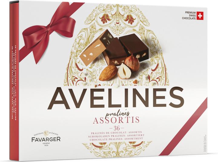Actual product image Favarger HERITAGE Box of 36 milk, dark and praline chocolates Avelines (360 g)