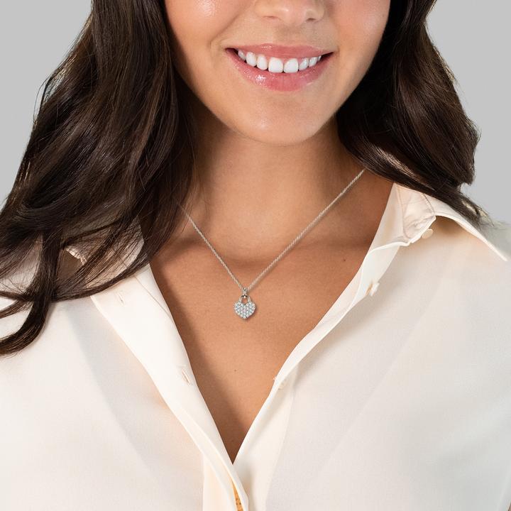 Image du produit Glanzstücke München Femme coeur argent sterling zirconium argent 40,0 cm chaîne de base + 5,0 cm extension - 23782 (Argent Sterling, 40 - 45 cm)