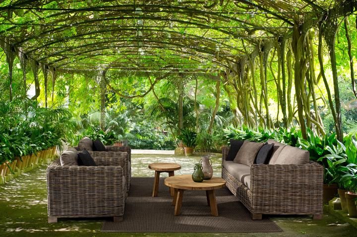 Produktbild Bizzotto Gartensofa Rattan mit Kissen Fortaleza (3-Sitzer)