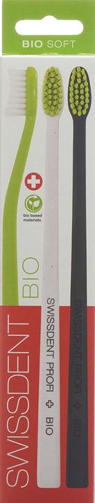 Produktbild Swissdent Bio Zahnbürste, Zahnbürsten aus biologischem Rizinusöl-Kunststoff (3 Stk.) vegan (Weich, 3 x)
