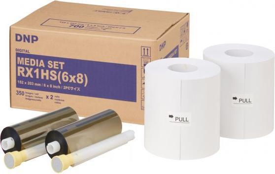 DNP Carta DSRX1HS-6X8 2 rotoli da 350 pezzi 15x20 per DS-RX1HS (15 x 20 cm)