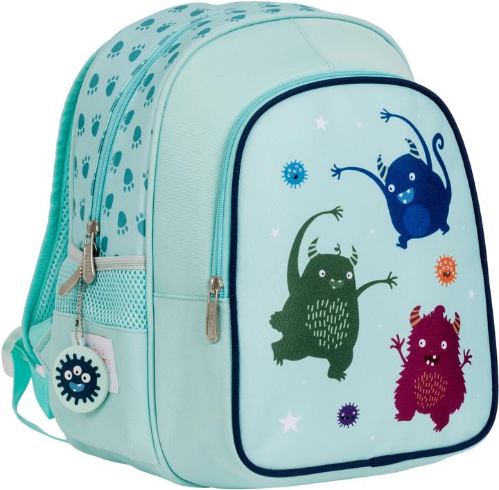 Produktbild A Little Lovely Company Rucksack mit Isofach Monster BPMOBU36 hellblau 27x32x19cm