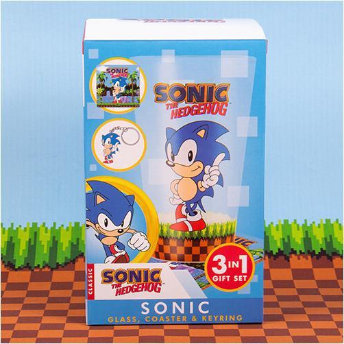 Actual product image Fizz Creations Sonic the Hedgehog mug, coaster and keychain set (250 ml, 1 x)