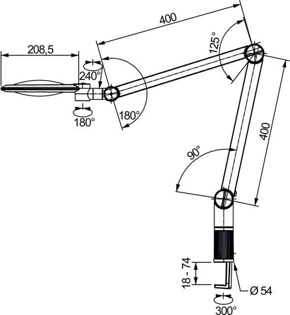 Immagine prodotto Eschenbach Lampada d'ingrandimento varioLED 1,9xD 132mm