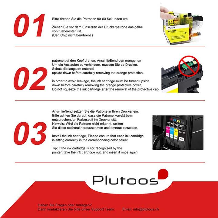 Image du produit Plutoos Brother LC-3217 Cartouches XXL compatibles, jeu de 4 couleurs