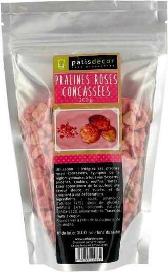 Actual product image Patisdécor Pink chocolates, crushed (200g) (200 g)
