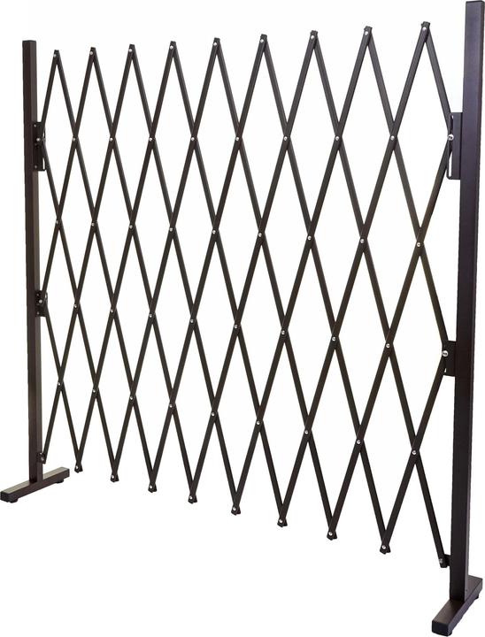 Image du produit Swisshandel24 Barrière de sécurité extensible en aluminium marron - hauteur 153cm, largeur 3 (32 cm)