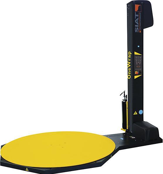 Actual product image kaiserkraft OneWrap-L pallet wrapper, with turntable, film carriage with electromagnetic