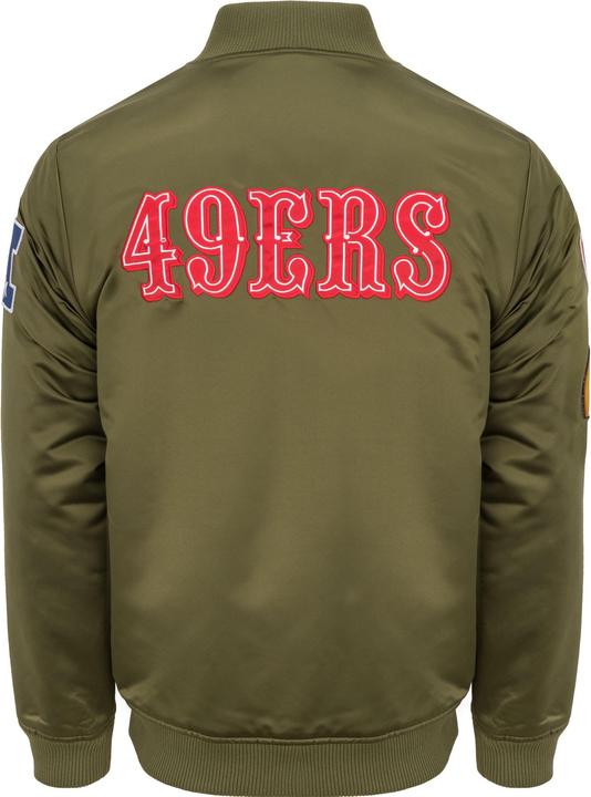 Produktbild Mitchell & Ness M&N Satin Bomber Jacke - PATCHES San Francisco 49ers - M (M)