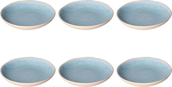 Produktbild Novastyl ROSE&TULIPANI CONCERTO FUSE AZZURRO Set of 6 soup plates 21 cm (6 Stück)