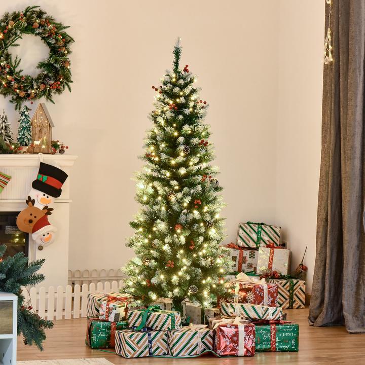 Image du produit Jamb Sapin de Noël 250 LEDs Neige (150 cm)