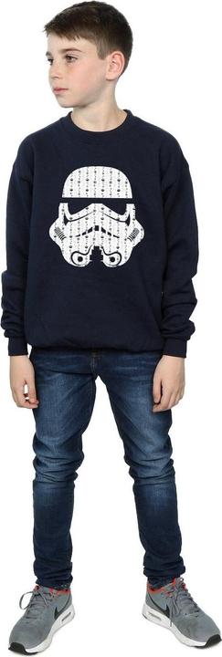 Actual product image Star Wars Boys Christmas Stormtrooper Helmet Sweatshirt (140, 146)