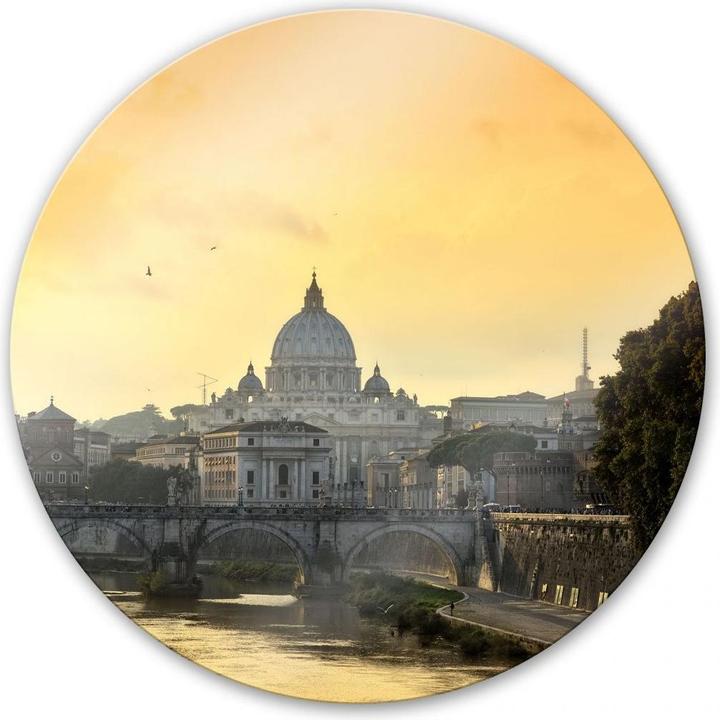 Image du produit Trenddeko Pont des anges avec la Basilique Saint-Pierre - rond (Ø 70 cm)