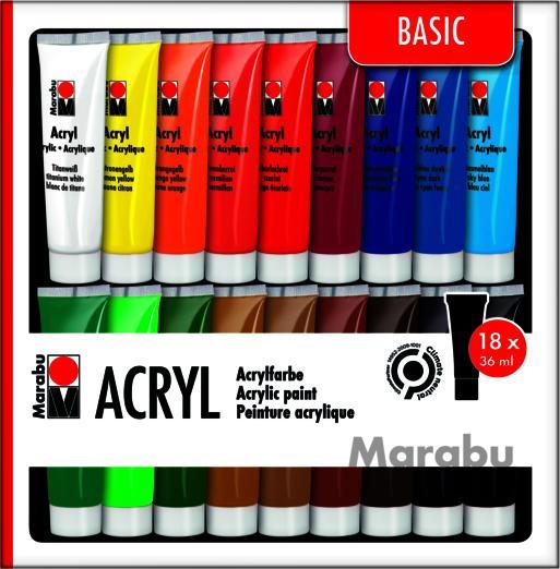 Image du produit Marabu Peinture acrylique (Multicolore, 36 ml)
