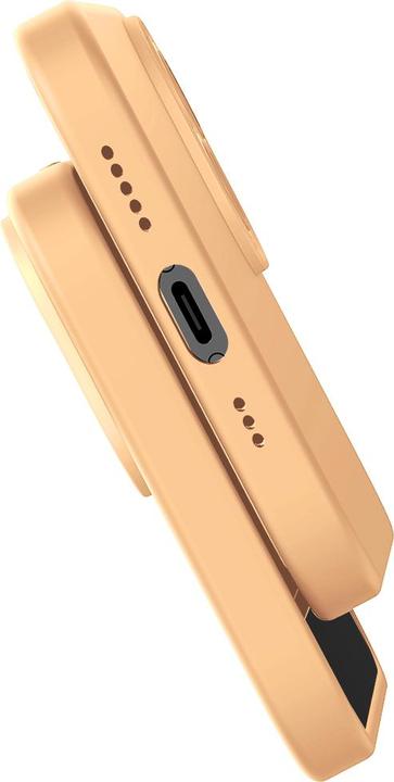 Actual product image Baseus Liquid Silica Gel Case for iPhone 14 Plus (sunglow)+ tempered glass + cleaning kit (Apple iPhone 14 Plus)