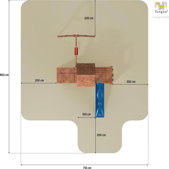 Produktbild Fungoo Spielturm mit Rutsche Carol 3