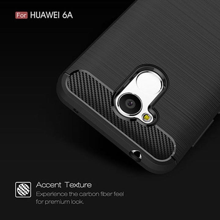 Actual product image König Design Huawei Honor 6A Pro Mobile Case TPU Case Carbon Fiber Protection Cover Black New (Fee 6A)