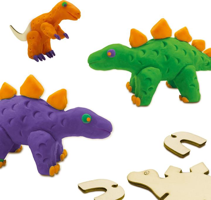 Actual product image Ses Clay - dinosaur wooden skeletons