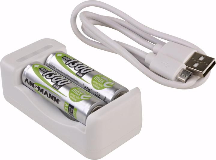 Immagine prodotto Ansmann Caricabatterie Basic II incl. 2 x AA 1300mAh batteria ricaricabile (1 pz., AA, 1300 mAh, Accumulatore di carica elettrica)