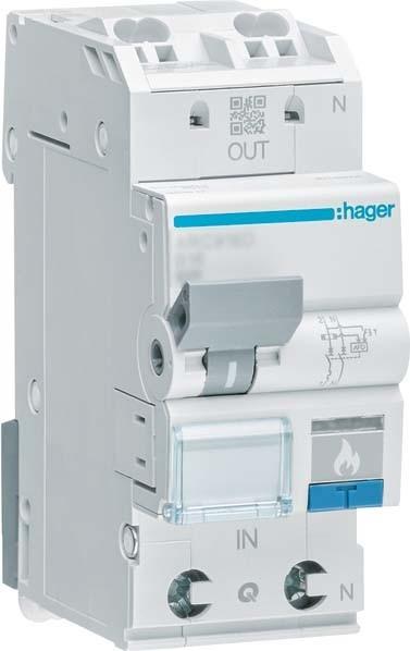 Hager Dispositivo di protezione dall'arco elettrico AFDD LS interruttore PN 6kA C6A 2M