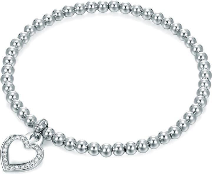 Produktbild Lulu & Jane Damen Herz Messing Zirkonia silber - 29429 (18 cm, Messing)