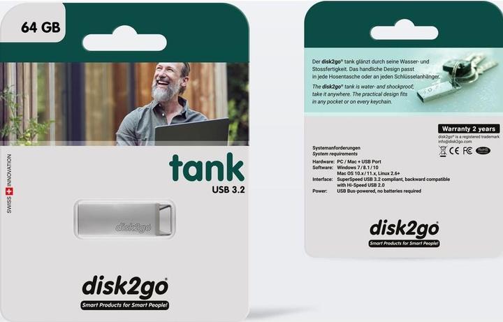 Actual product image Disk2go Tank (64 GB, USB-A)