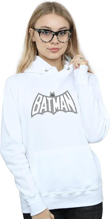 Actual product image Womens/Ladies Batman Retro Crackle Logo Hoodie (XL)