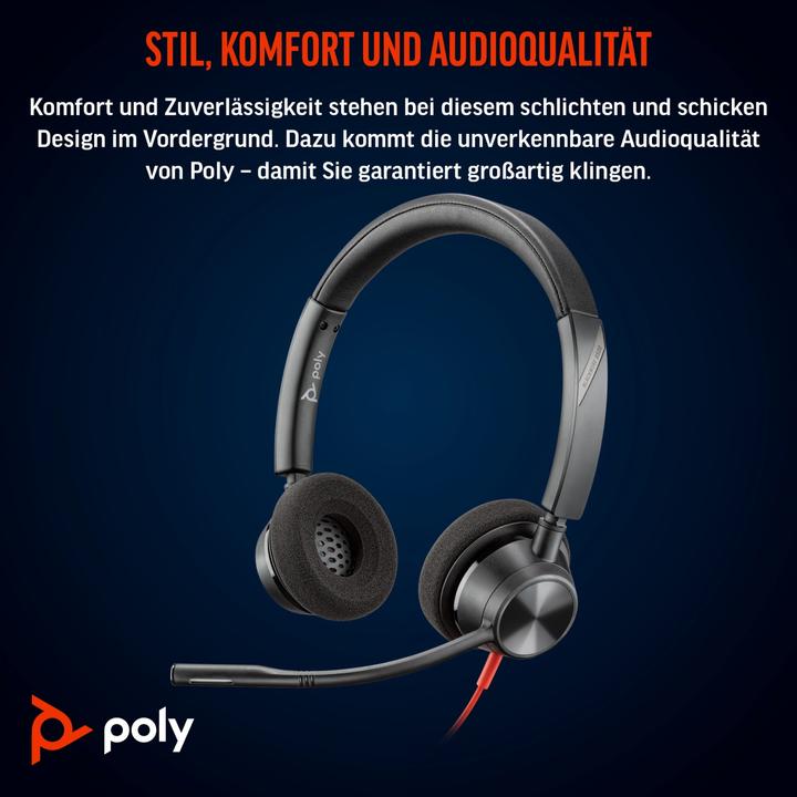 Image du produit Poly Blackwire 3320 Stereo Microsoft Teams (USB C) (Filaire, USB-C)