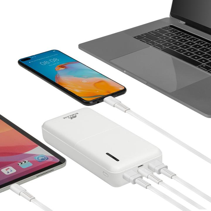 Actual product image Rivacase POWER BANK USB 20000MAH/VA2572 Baltas (20000 mAh, 20 W, 20000 Wh)